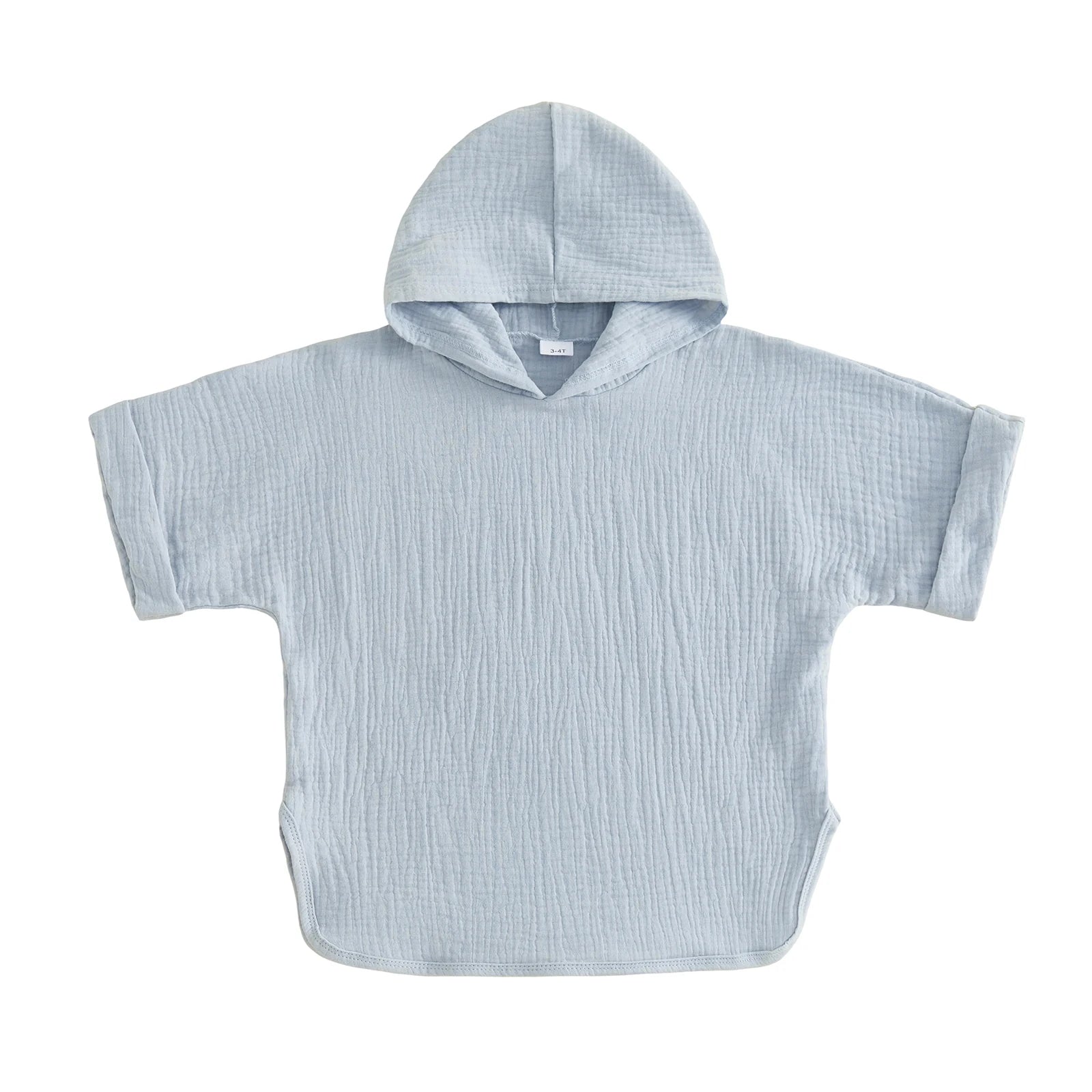 Kids Girls Boys Swim Cover-up, Toddler Hooded Bath Towel Solid Color Beach Clothes