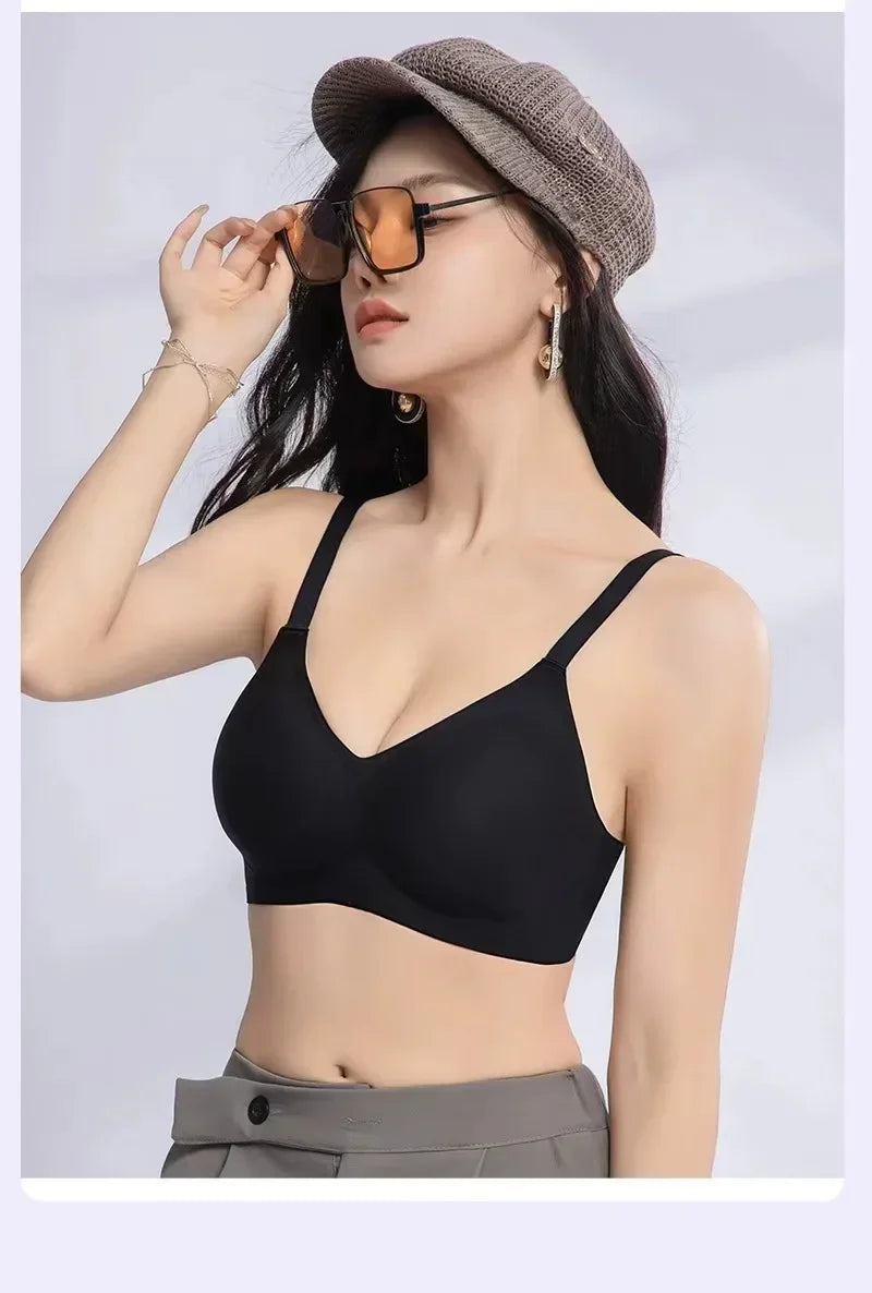 Fashion Seamless Bras Women Comfort Lingerie Padded Sports Tops Underwear Soft Bralette Support Sexy Breathable Bra Intimates