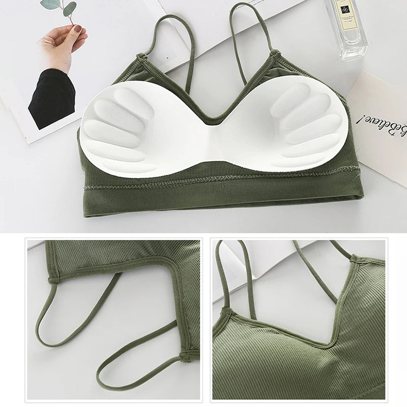 Women Sports Bras Fast Dry Elastic Padded Gym Running Skeep Bra Solid Color Fitness Yoga Sport Breathable Tops