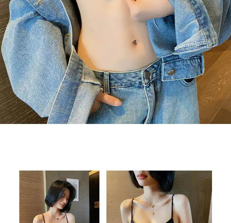 Front Closure Bras for Small Bust Women Deep V Plunge French Triangle Cup Seamless Thin Straps