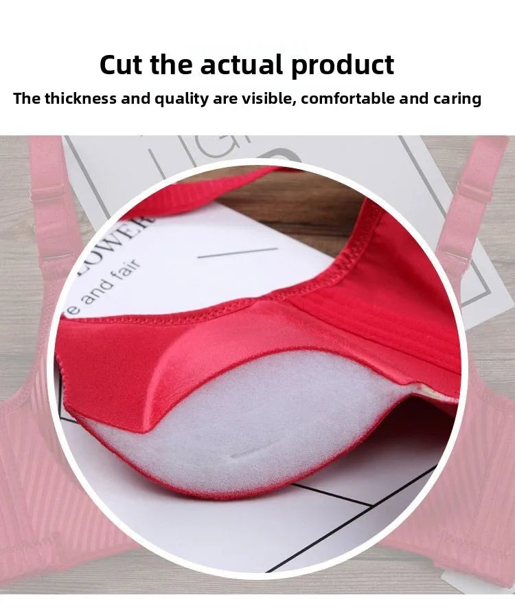 Ultra Push Up Bra with 8cm Lift Pads Wireless Seamless Side Support for Small Chest A Cup Enhancement for Flat Chest Comfortable