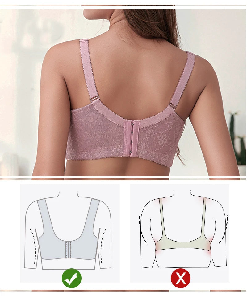 Huge Women Bra Size 38-54 Full Cup D E F G Cotton Lingerie Sexy Lace Minimizer Push Up Top Padded Underwire Bralette Underwear