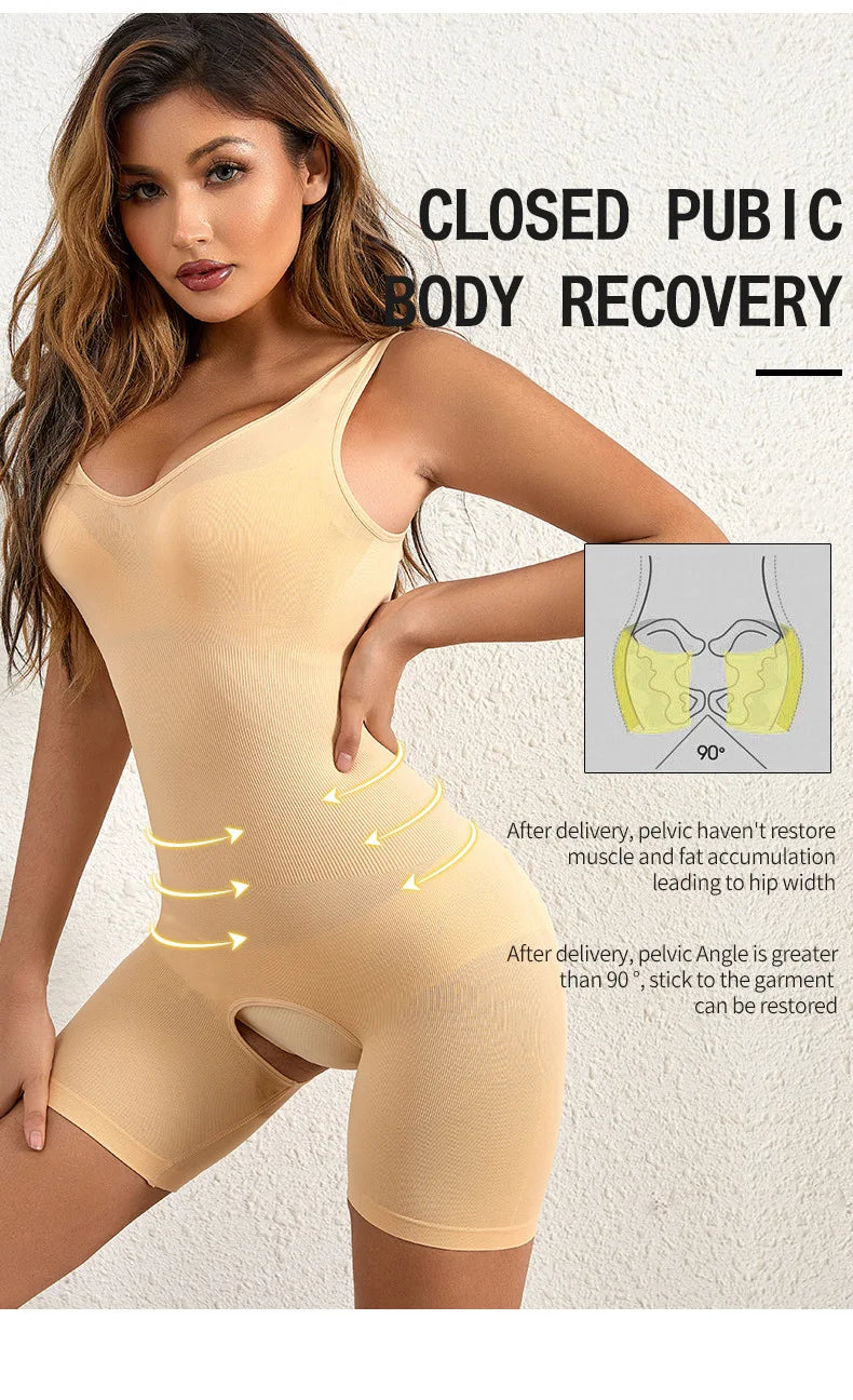 Shapewear Women's Postpartum Waist and Belly Shapewear Open-file Large-size Beauty Tight-fitting Chest Support Shapewear