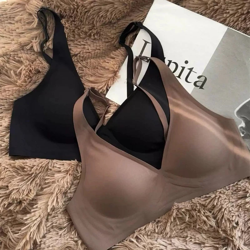 Plus Size Seamless Bra Full Coverage Wireless Comfortable for Large Bust Daily Wear