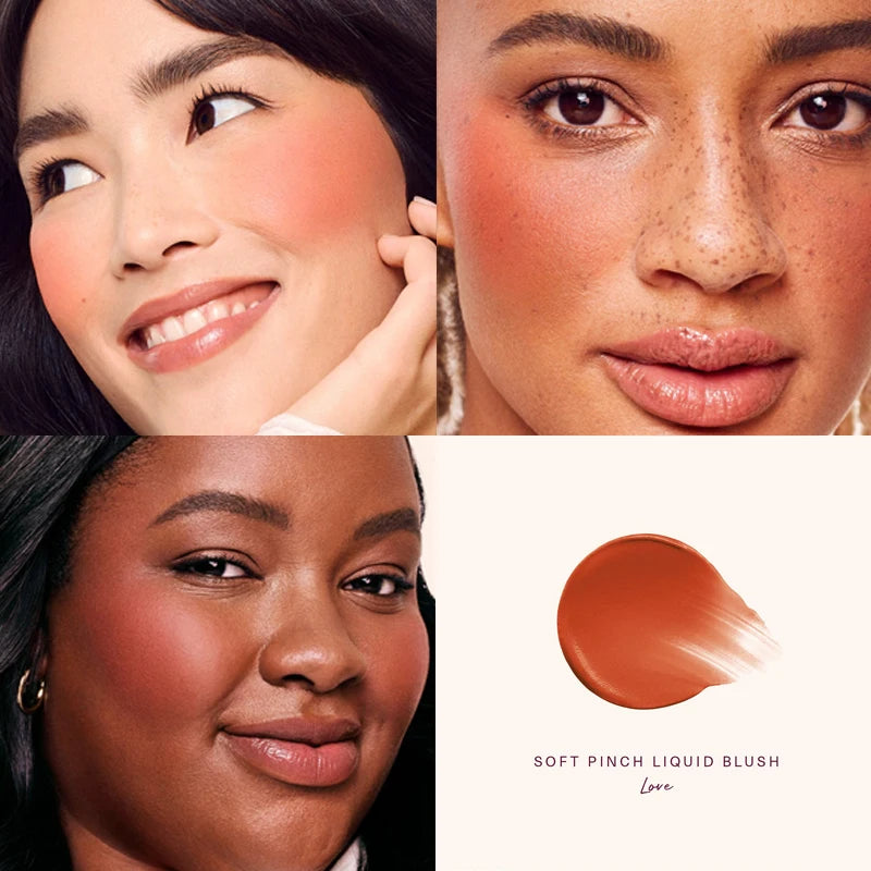 Rare Beauty Liquid Blush Silky and Glides On Smoothly Nature Long Lasting Plump Happy Hope Delight Stained Lipstick Gloss Makeup