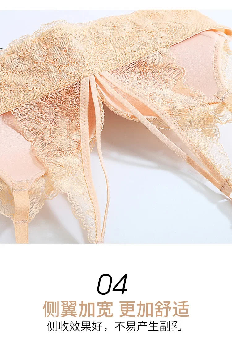 Lace Floral Front Closure Bras Backless Push Up Bra Comfortable Adjustable Soft Wireless Bralette Sexy Lingerie For Women Lady