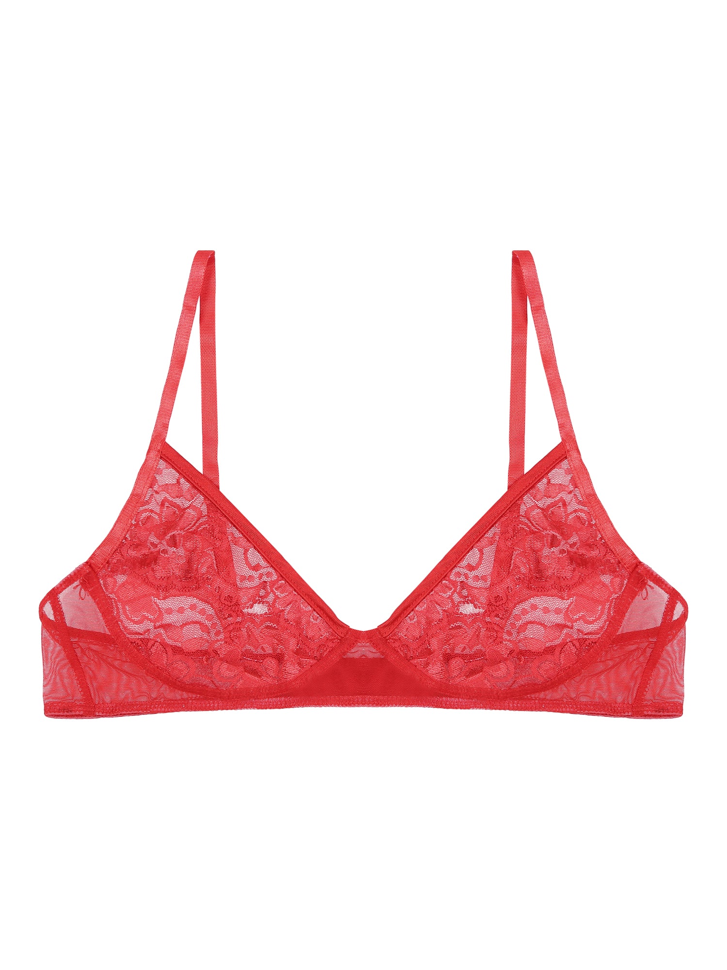 Women Nipple Exposed Bra Sexy Open Cup Lace Lingerie Exotic Brassiere Nightclub See-through Bralette Wire-free Unlined Bra Top