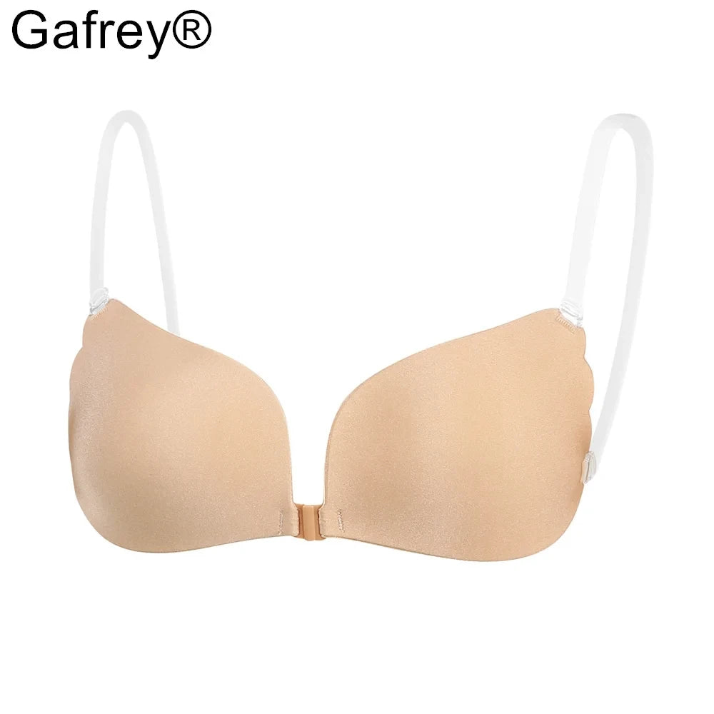 Invisible Strapless Adhesive Stick Bra Strapless Push Up Bras Women Sexy Backless Lingerie Seamless Silicone Bralette Underwear