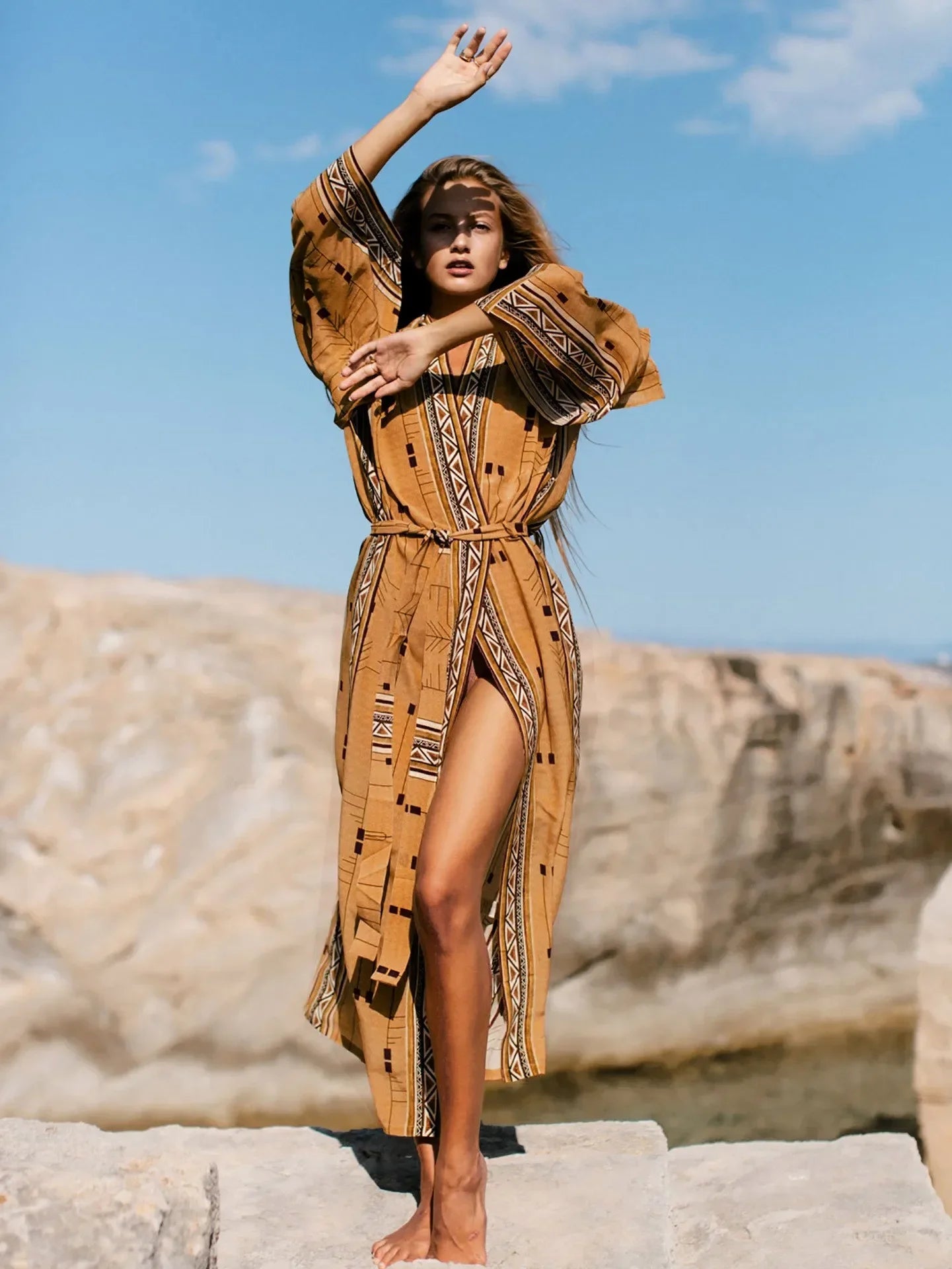 Women Swimsuit Beach Cover Up Dress Sleeve Tunic Long Pareos Cosplay Covers ups Summer Robe Plage Beachwear 2026