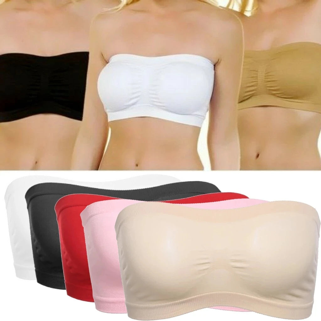 Women Sexy Strapless Bra Invisible Push Up Bras Underwear Seamless Solid Color Without Straps Bralette Lingerie Bras Bra Female