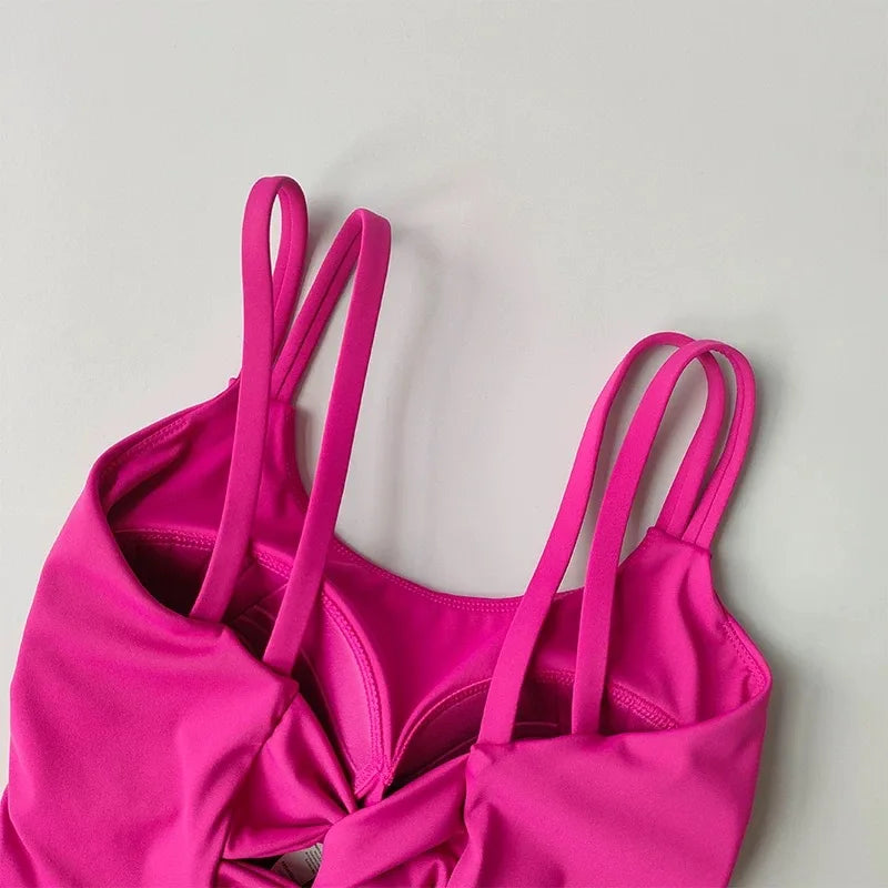 Sports Bra, Women's Summer Beauty Back Integrated Yoga Suit, Vest, Suspender, Pilates Training, Fitness Bra