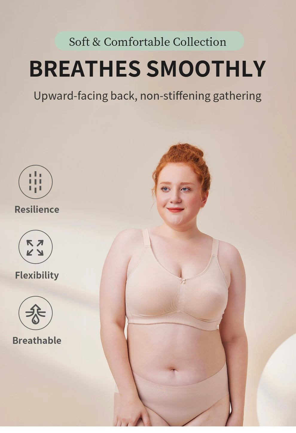 LERVANLA 2302 Bra Seamless Sexy Bras for Fat  Woman Mastectomy Bra Cotton Bralette Full Coverage Cup D E F G for Plus Size