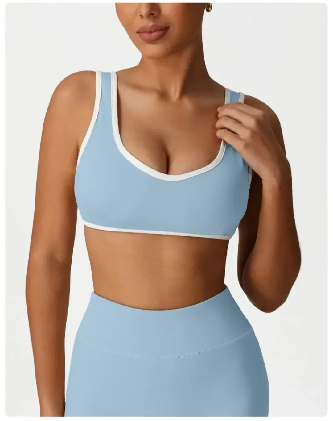 Backless Yoga Bra Quick Drying Shock-proof Fitness Sports Bra High Waist Butt Lifting Flared Pants Casual Workout Gym Yoga Bra