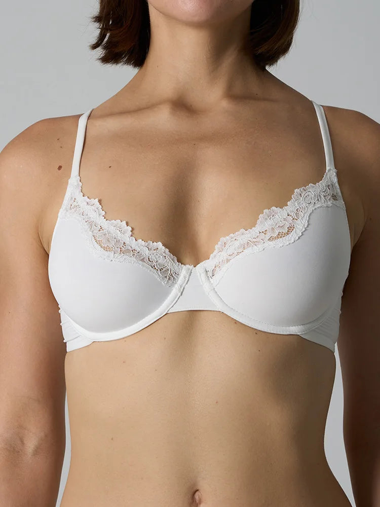Lace Underwire Bra for Women – French Style, No Padding, Elegant Lift & Support, Comfort Fit