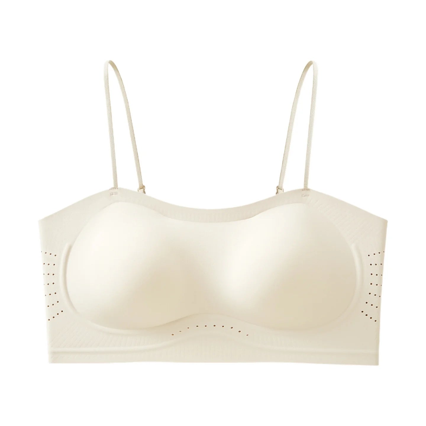 Women Push Up Bra Thin Strap Seamless Backless Bandeau Camisole Summer Padded Jelly Wire Free Comfortable Daily Bra
