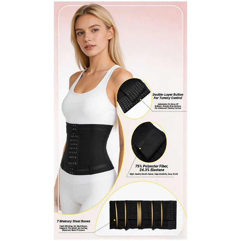 Shapewear Women Corset Waist Trainer Body Shaper Double Tummy Control Slimming Sheath Flat Belly Reductive Belts Sport Girdle