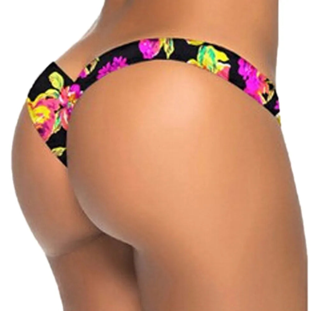 Swimwear Women Briefs Bikini Bottom Side Ties Brazilian Thong Swimsuit Classic Cut Bottoms Bikini Swim Short Ladies 2024