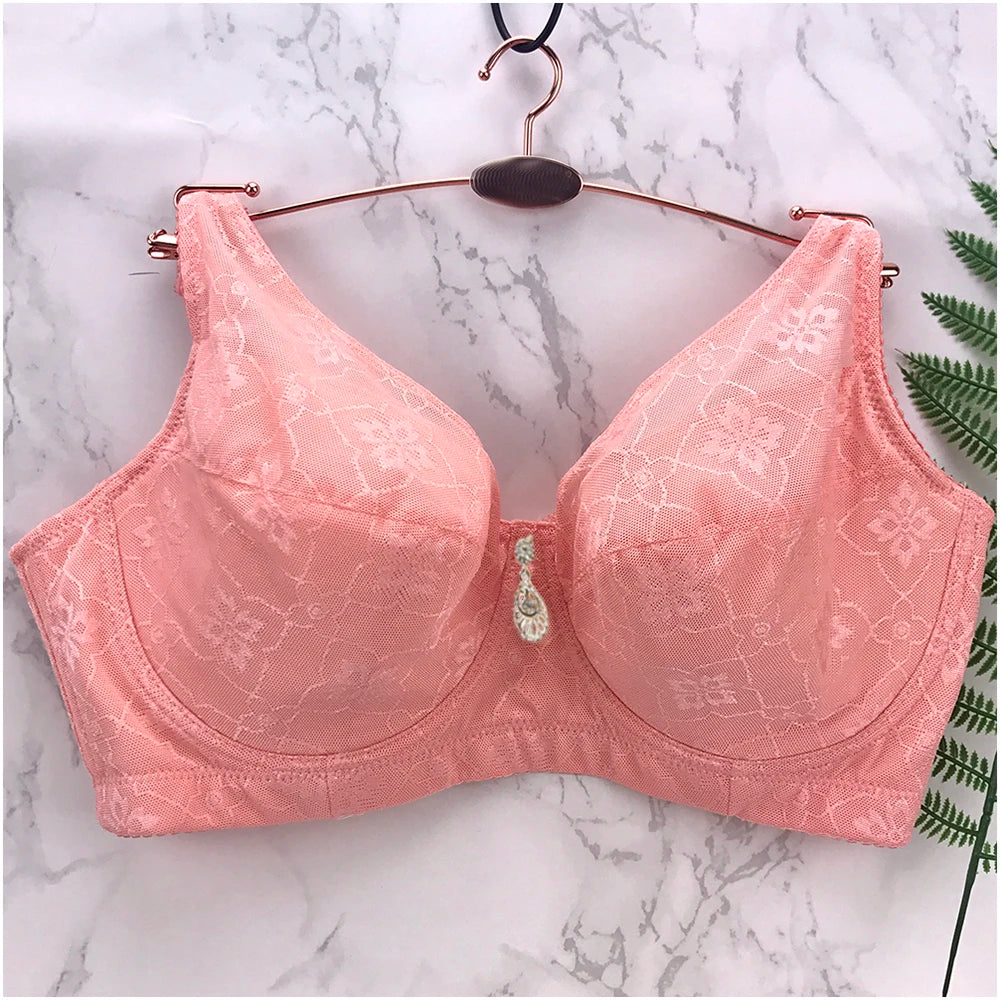 Huge Women Bra Size 38-54 Full Cup D E F G Cotton Lingerie Sexy Lace Minimizer Push Up Top Padded Underwire Bralette Underwear