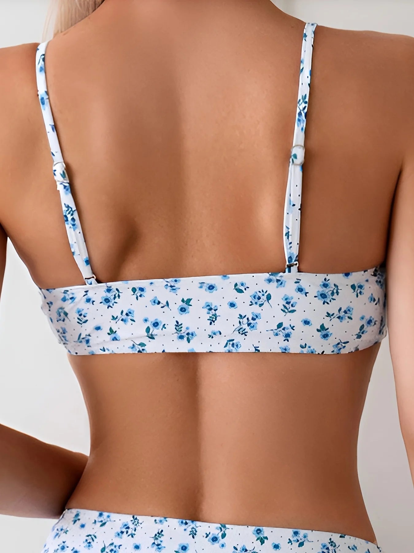 Bohemian Flower Print Bikini Set High Waist Two Piece Swimsuit Women Spaghetti Strap Bathing Suit Summer Beachwear