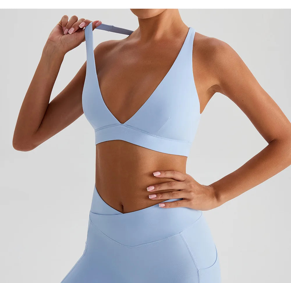 Sports Bras For Women Gym Top Shockproof Elastic Fitness Sports Underwear Slim Yoga Crop Top Sports Underwear Athletic Wear
