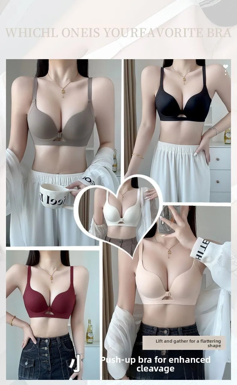 Anti Sagging Bra for Small Breasts, Seamless Wireless Bra with Side Coverage, Breathable Non Padded Bralette