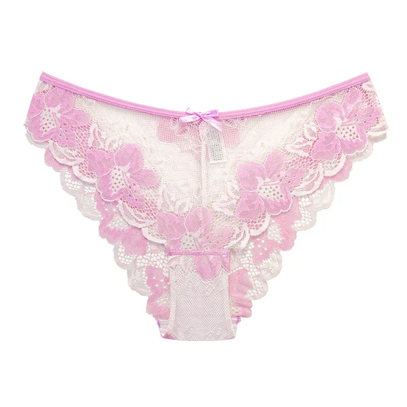 1pcs Large Size S-XXL Sexy Lace Women Panties Low Rise Floral Breathable Comfortable Sexy Lingerie Lady Briefs Fashion Underwear