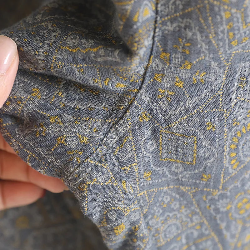 Japanese Style Kimono Pajamas Set Men's Cotton Sleepwear Loose Casual Pijama Mujer Home Clothes Male Retro Printed Pyjamas
