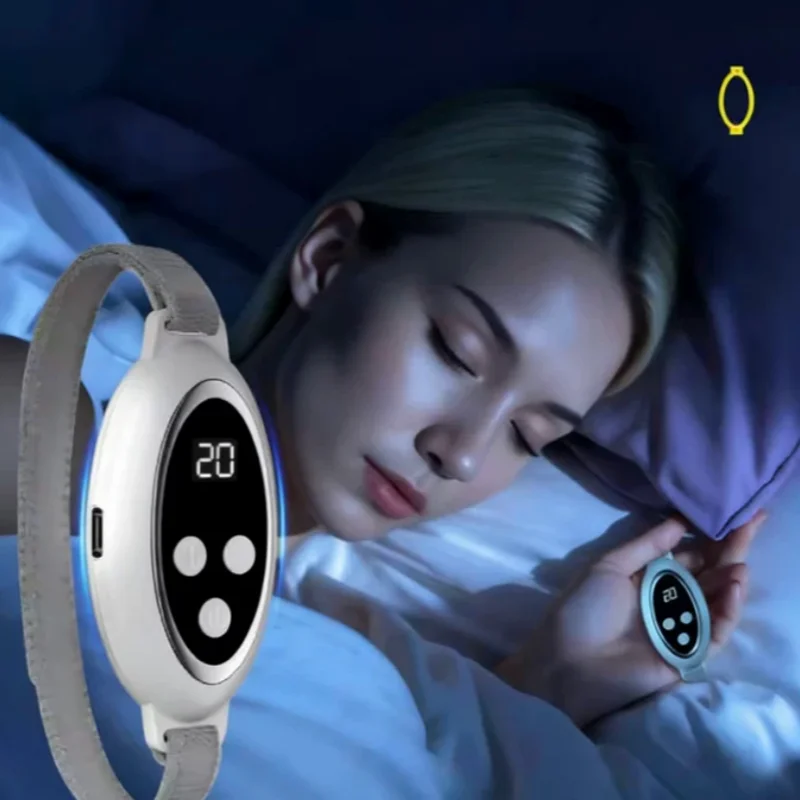New Microcurrent Sleep Aid Device EMS Sleep Aid Machine Sleep Instrument for Insomnia Stress Anxiety Relief Palm Pulse Massager