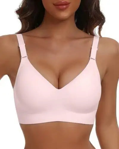 Women's Wireless Push-Up Bra Comfortable No-Wire Full Support Seamless Lift Bralette for Everyday T-Shirt Style