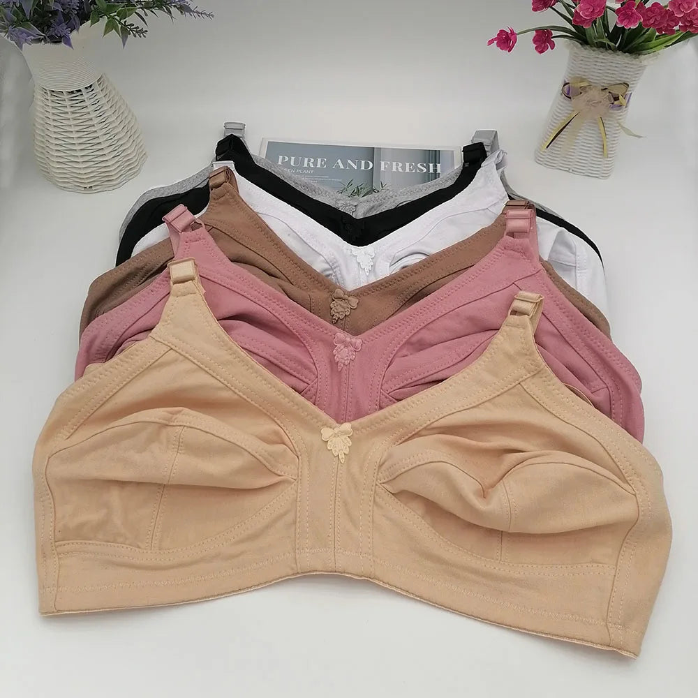 Large Size Bra 36-50 C D E D Cup Bras for Women Push Up Seamless BH Non-padded Ladies Sexy Full Cup Underwear Plus Size Bra C01