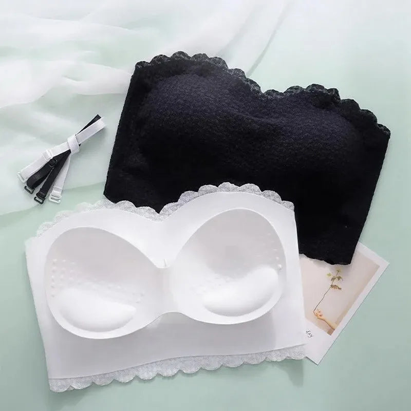 Women Seamless Bralette Sexy Invisible Bra Tube Tops Strapless Bras Lingerie Wireless Wedding Brassiere Push Up Underwear