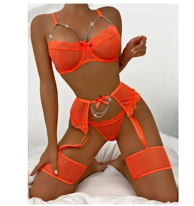 Lingerie Underwear Bras Sets Lace Garter Lingerie Women Intimates 2025 Underwire Bra And Panty Thongs Ladies Underwear Set
