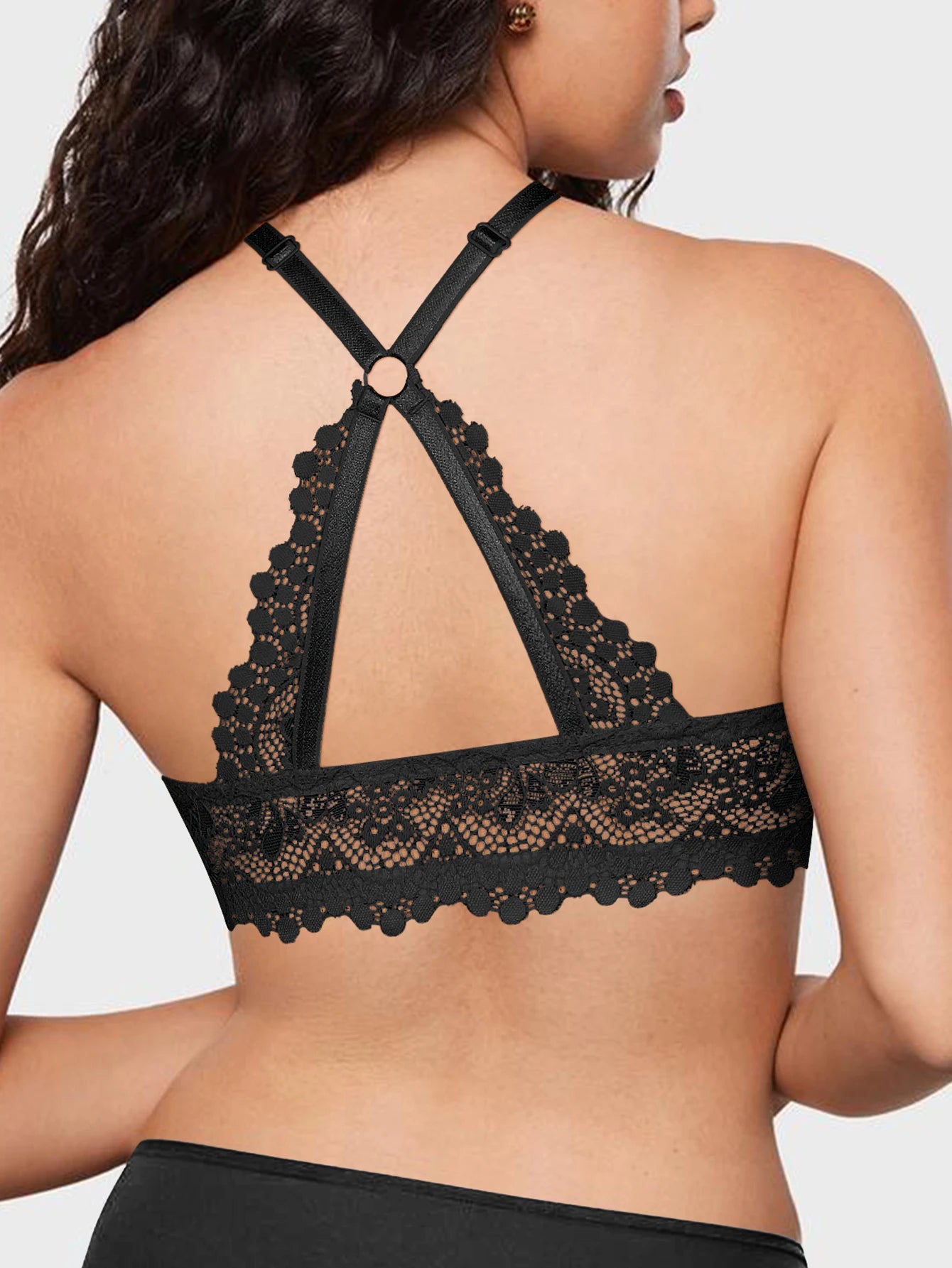 Women’s Sexy Lace Padded Wireless Bra with Comfortable Support, Adjustable Straps, Breathable for Daily Wear Multiple Occasions