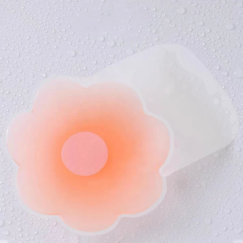1pair Silicone Nipple Cover Lift Up Bra Sticker Adhesive Invisible Bra Breast Pasty Women Chest Petals Reusable Strapless Bras
