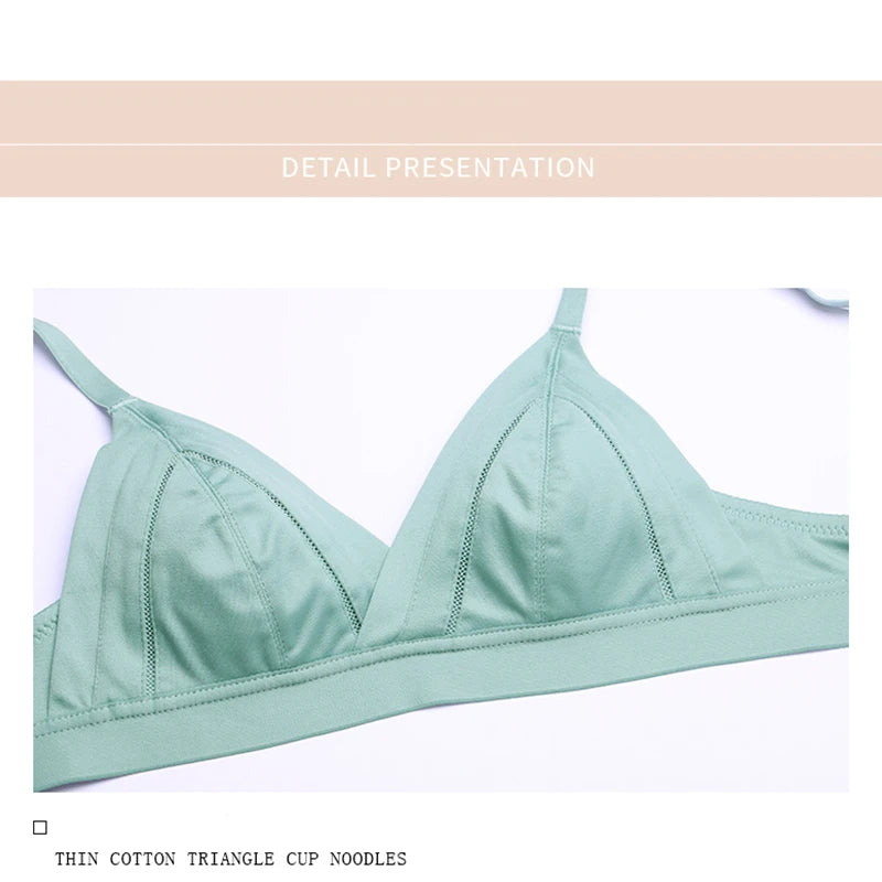 Womens Bras Sexy Lingerie Wireless Triangle Bralette Push Up Bra Seamless BH Tops Beach Underwear Size AA A B C Cup