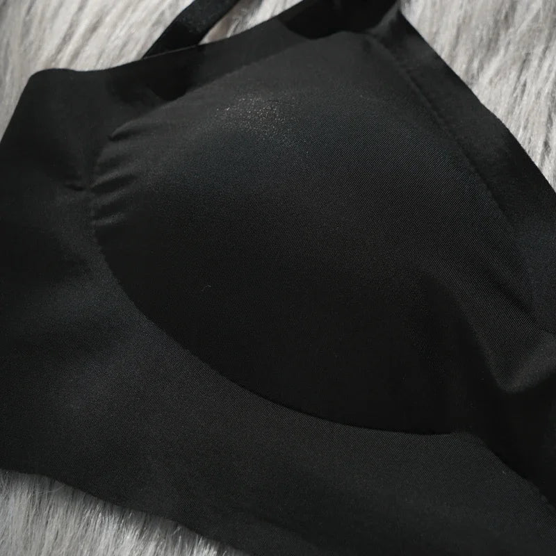 Women’s Deep U Beauty Back Plunge Bras Invisible Bra Push Up Underwear Sexy Invisible Lingerie for Dresses Solid Braletter