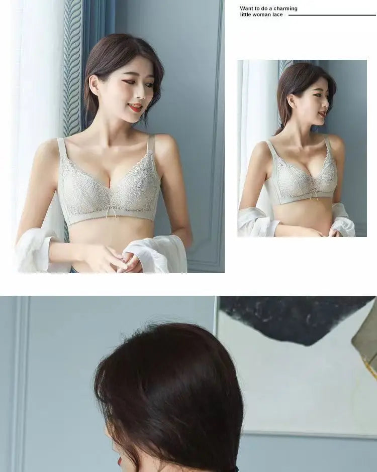 Women's Push-up bra  sexy little lace bra  soft seamless cotton  comfortable gathering Lingerie