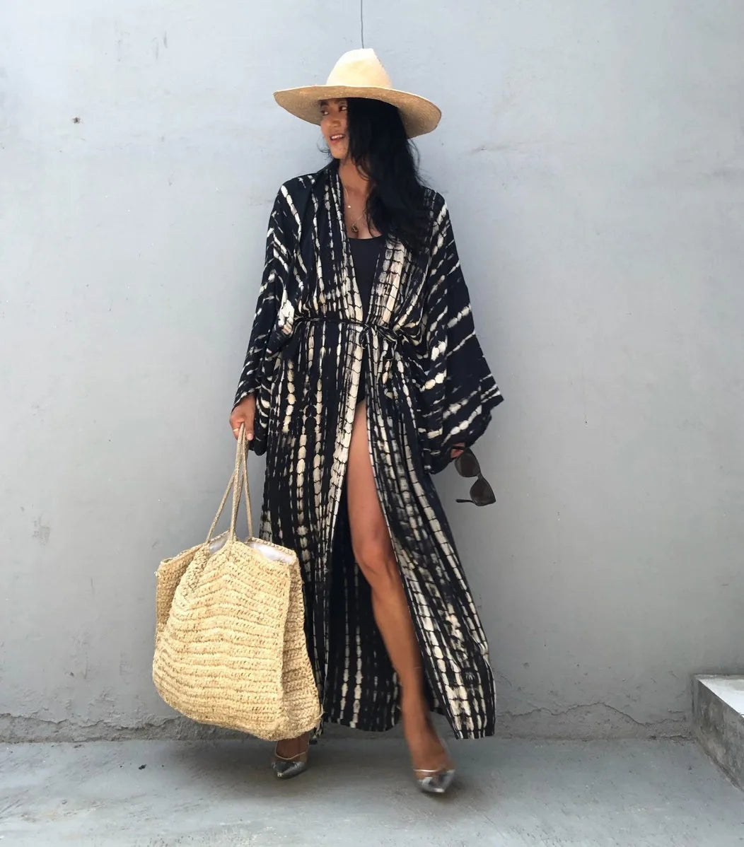 Women's Beach Cover Ups Button Down Sunscreen Bikini Swimwears Vacation Bamboo Maxi Sundress Oversized Bathing Suit Cover Ups