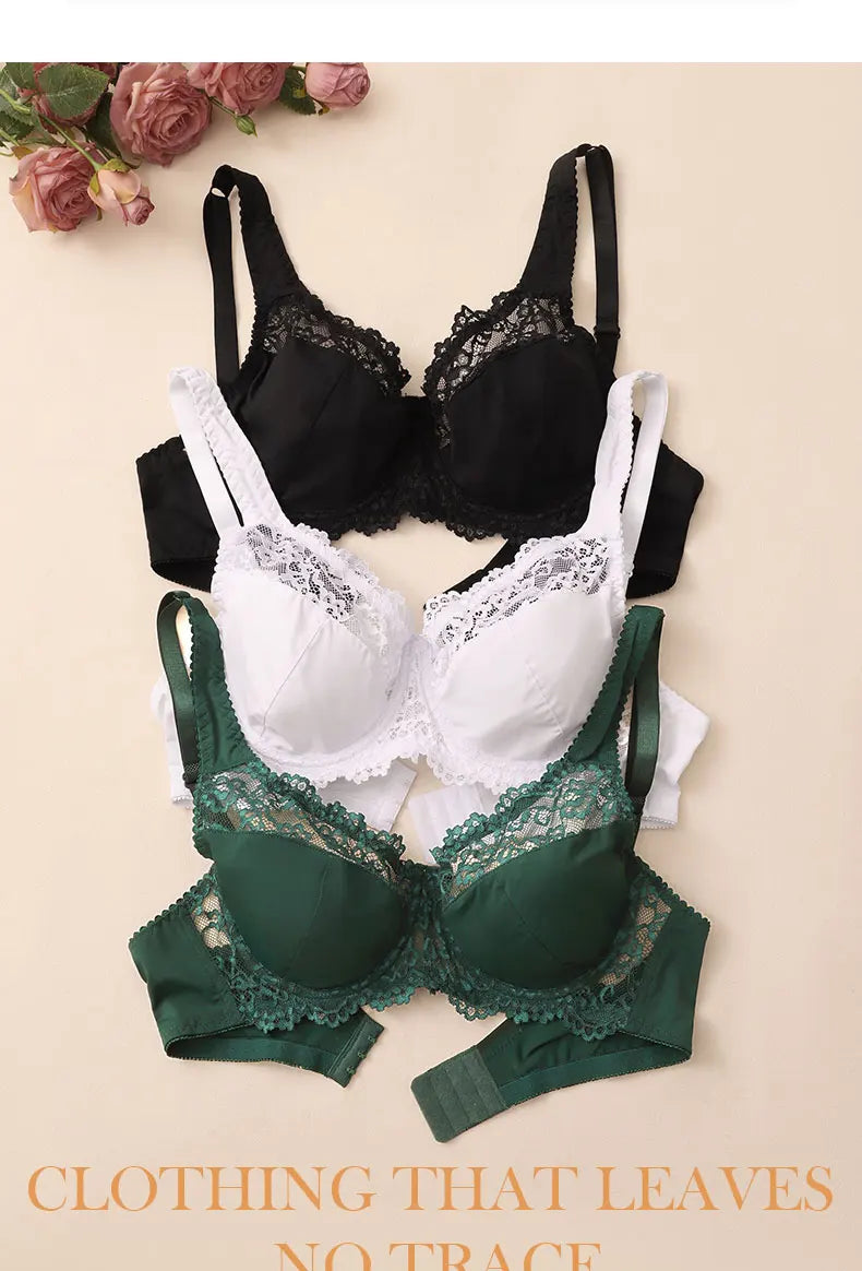 Bras For Womens Elegant Lace Bras for Women Plus Size BH Tops with Underwire Support Libgerie A-E Cup