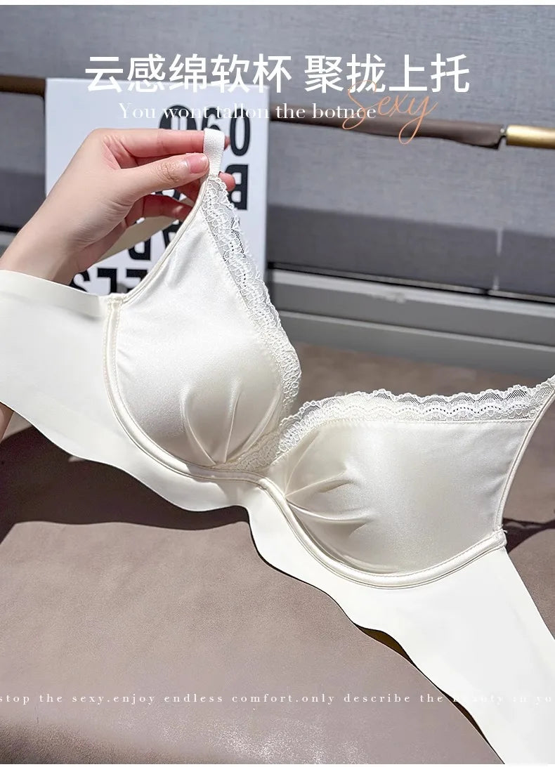 Bralette Dentelle Automne T32-38 - Sans Armatures Anti Écartement pour Petite Poitrine, Ajustable Confort Sexy Soutien-Gorge