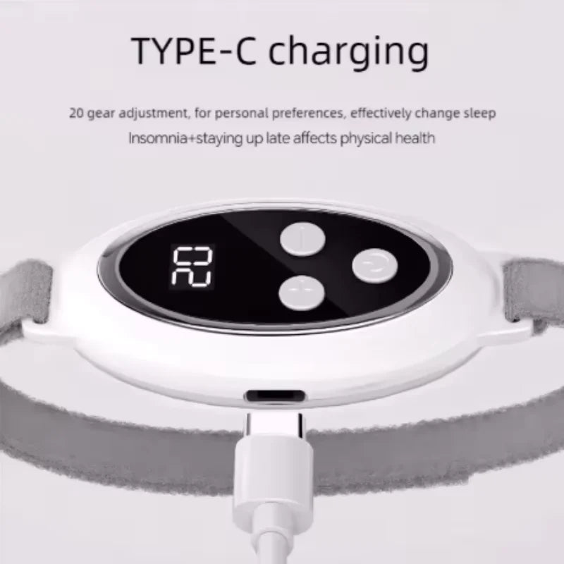 New Microcurrent Sleep Aid Device EMS Sleep Aid Machine Sleep Instrument for Insomnia Stress Anxiety Relief Palm Pulse Massager
