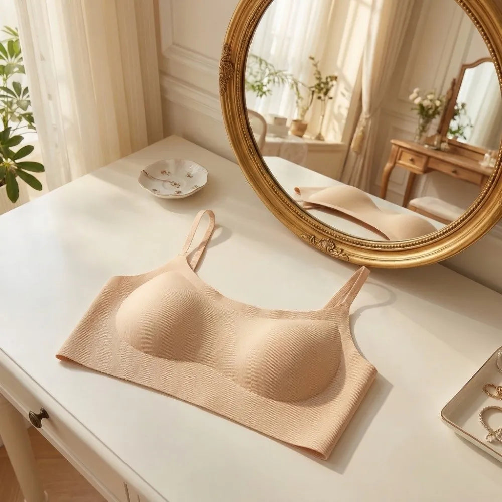 Traceless Wireless Bra Shockproof U-shaped Beautiful Back Seamless Bras Gathered Breasts Lingerie Brassiere for Women Yoga