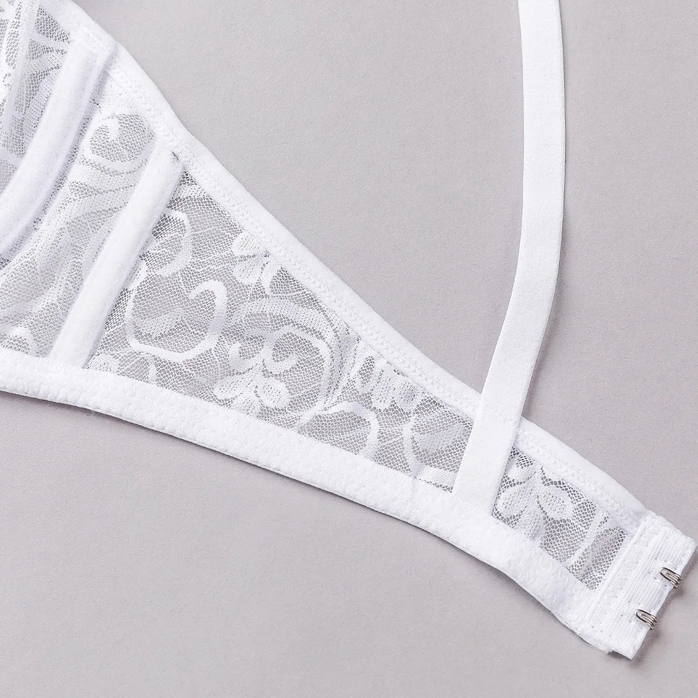 Sexy Womens Bras Unlined Underwire Lace Bra Bralette Unpadded Underwear See Through Lingerie Brassiere BH Top A B C D DD Cup