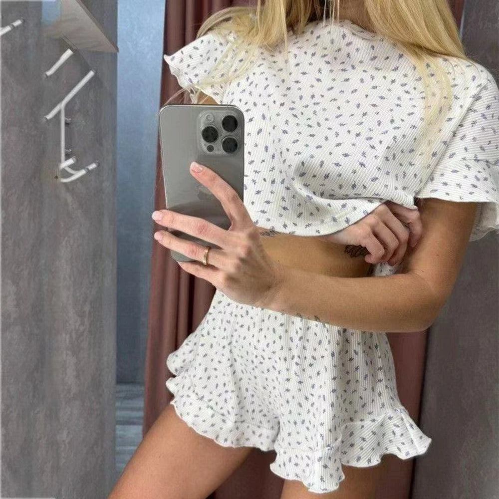 Summer Pajamas Set Women Summer Trousers Sets Pijama Women's Pajama Sleepwear Woman Sleeping Sexy Sleep Lounge Underwear