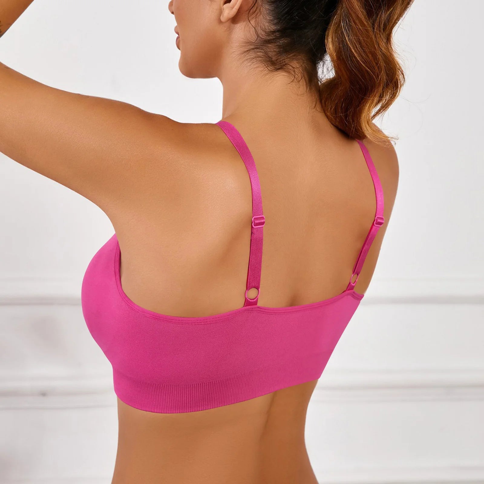 Adjustable Shoulder Straps Breasts Bra Seamless Bras Full Coverage Wireless Push Up Bra For Women Comfort Sculpting Bralettes