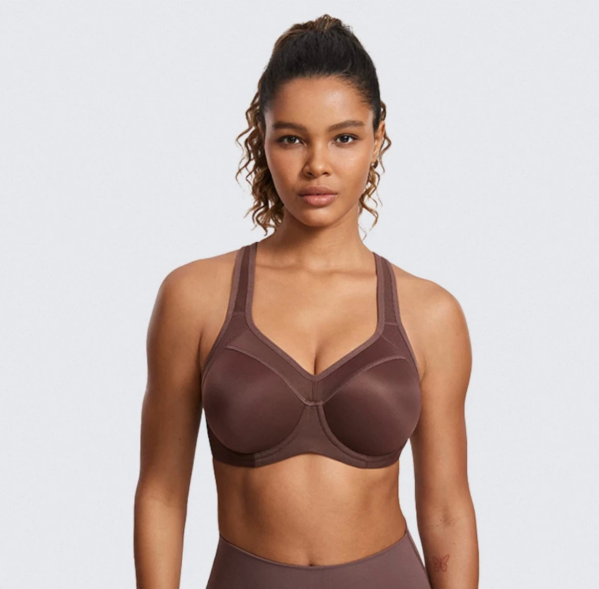 Sports Bra Women Shockproof Push Up Full Support High Impact Racerback Lightly Lined Underwire Undrwear Bras