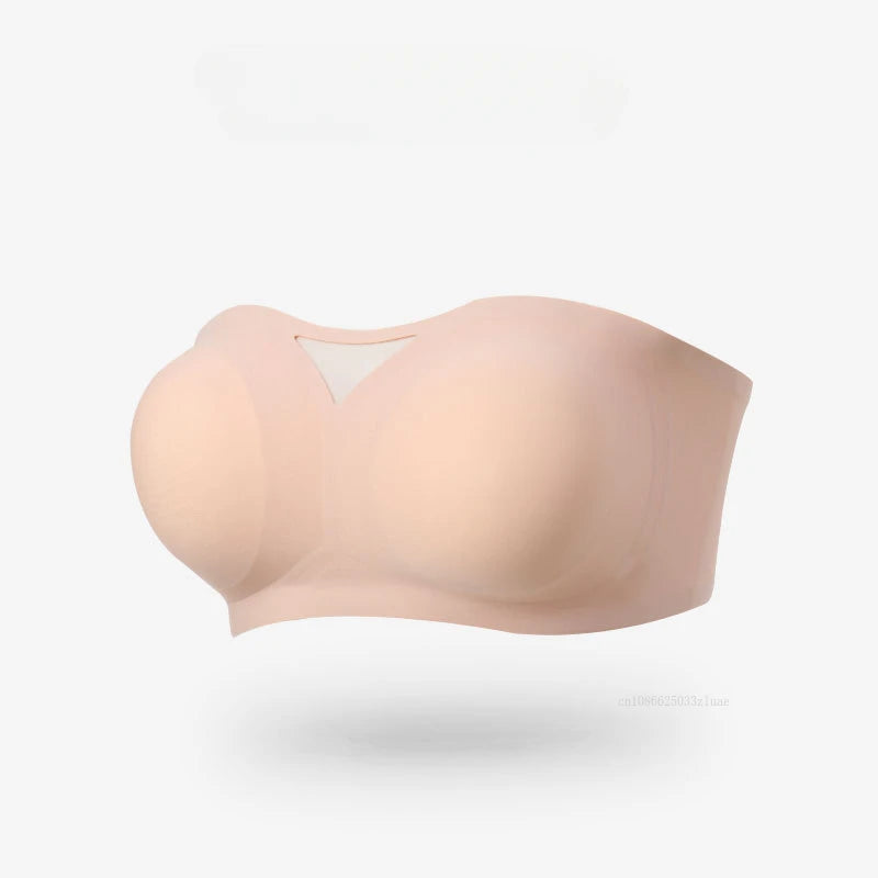 Non-slip Strapless Underwear Bra Seamless Sport Bras Women Soft Thin Push Up Underwear Lingerie Sleep Top Invisible Lingerie