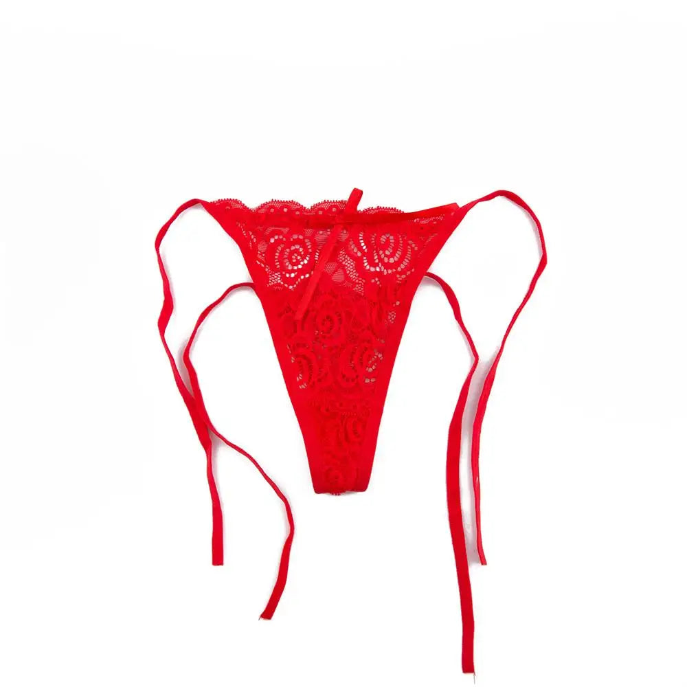 Women's Sexy Intimates Underwear Low Waist Lace Floral Transparent Lingerie Knickers