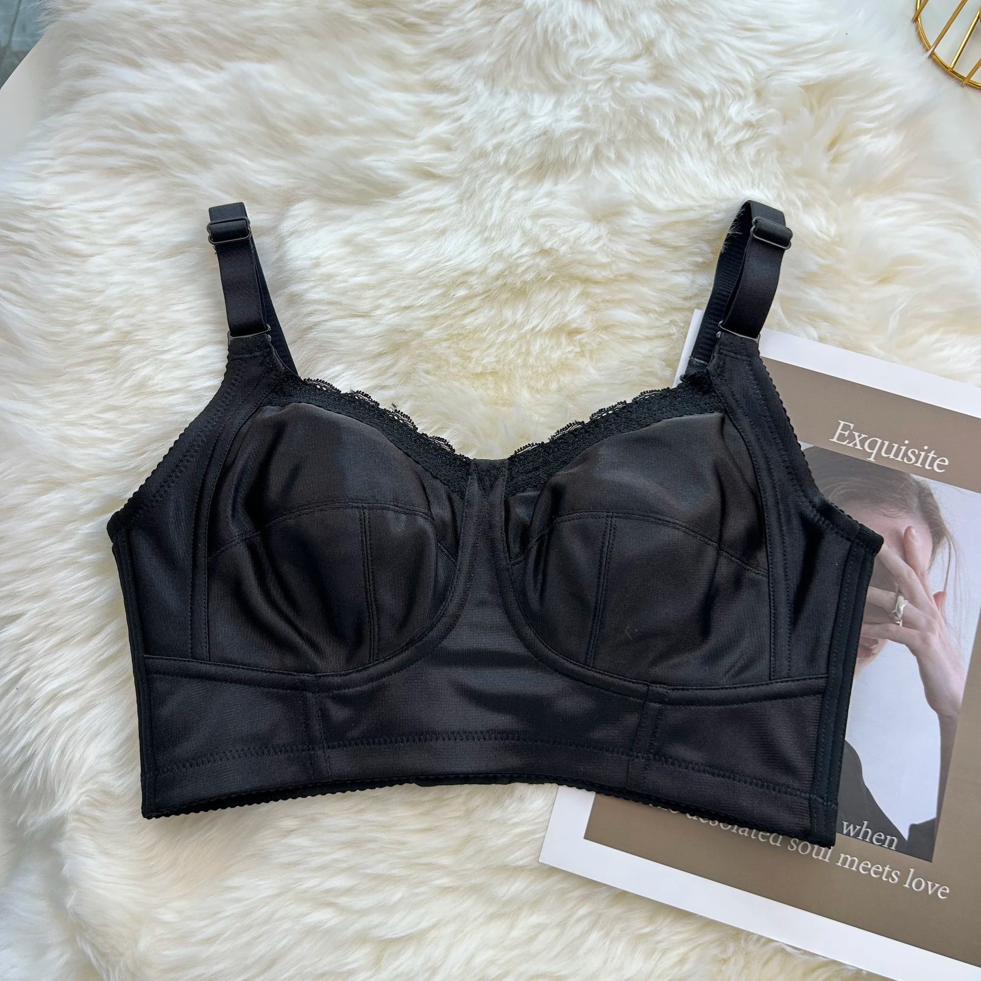 Full Bust Wireless Bra Plus Size Women Full Coverage Minimizer Support Comfort Everyday Non Padded T-Shirt Bra 34-44 BANERDANNI