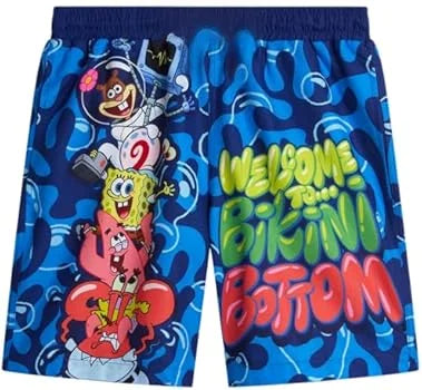 Bikini Bottom Collection! SpongeBob Family 3D Print Loose Shorts, Eye-Catching Outfits for Adults and Kids